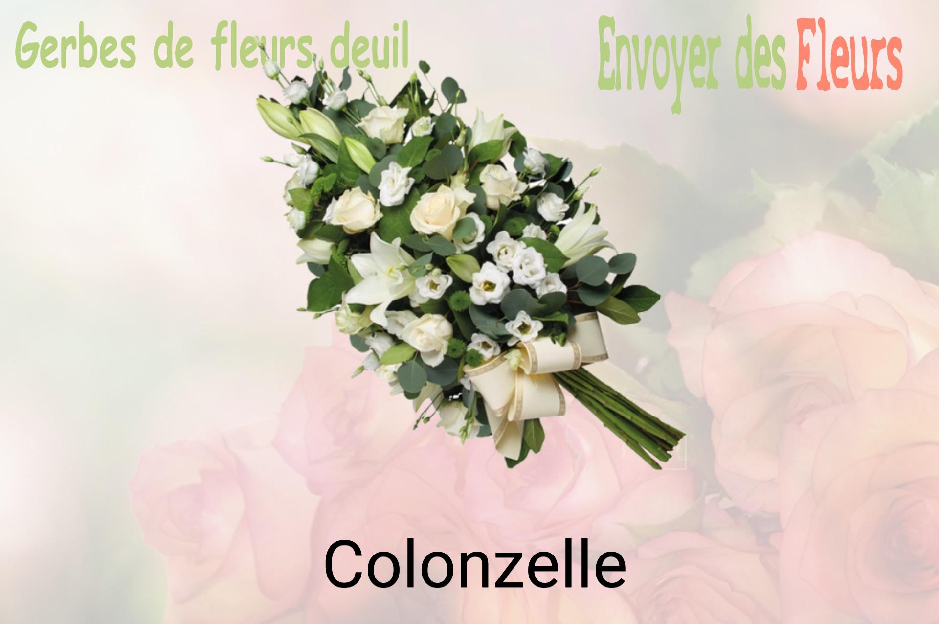 Gerbe de fleurs de deuil livrée à Colonzelle